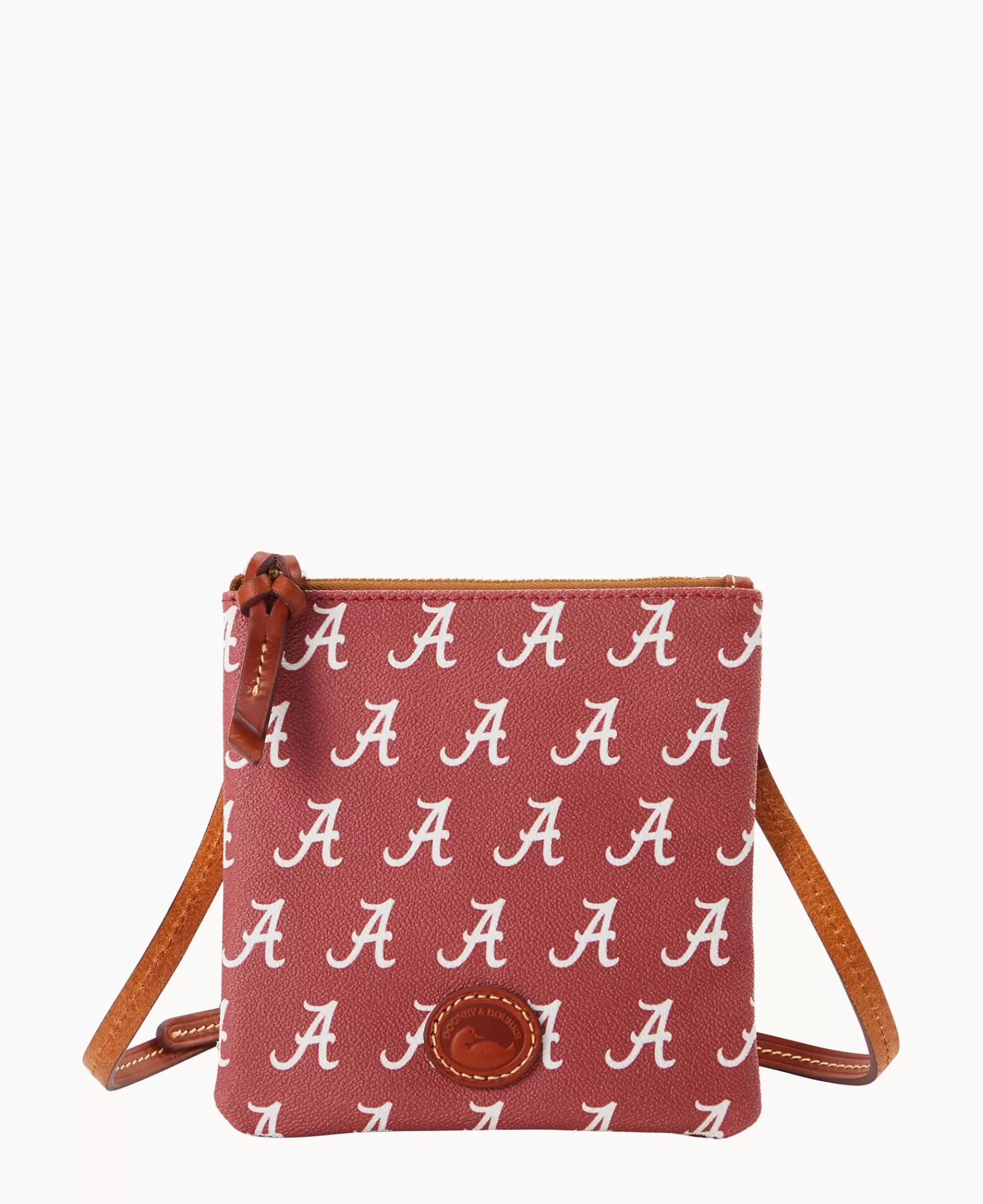 Shoulder Bags | Crossbodies>Dooney & Bourke Collegiate University of Alabama Small North South Top Zip Crossbody Red