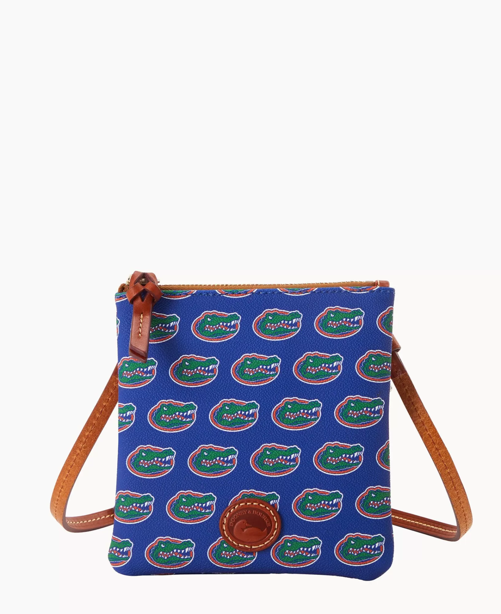 Shoulder Bags | Crossbodies>Dooney & Bourke Collegiate University of Florida Small North South Top Zip Crossbody Blue