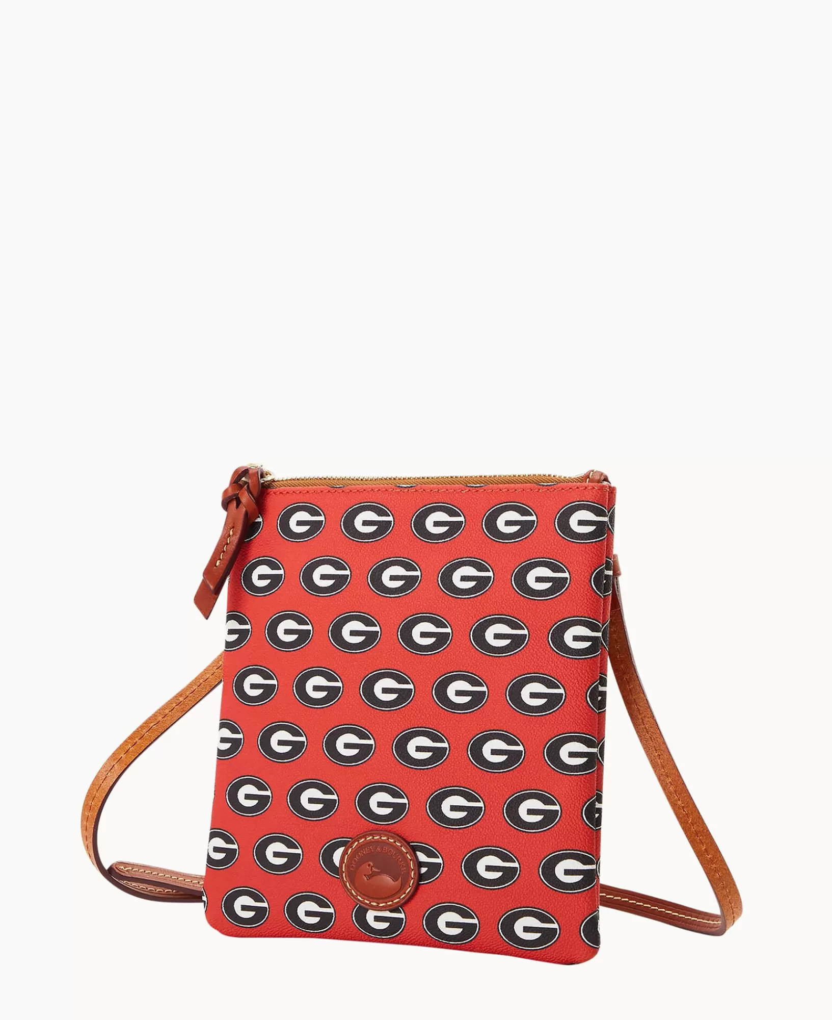 Shoulder Bags | Crossbodies>Dooney & Bourke Collegiate University of Georgia North South Top Zip Crossbody Red