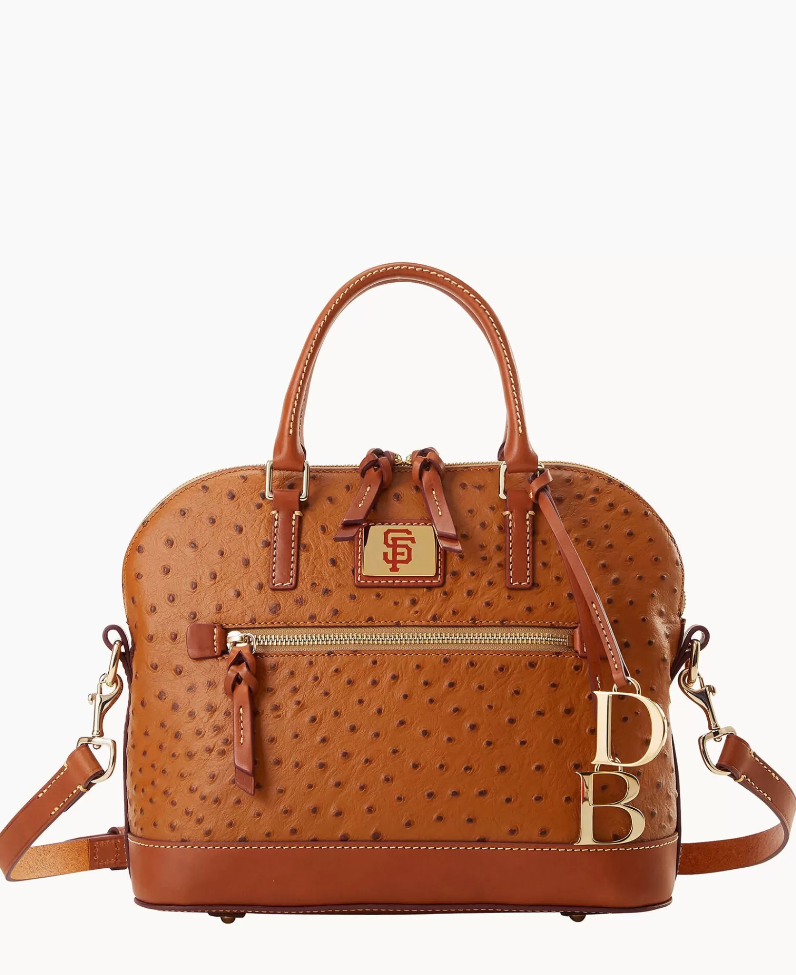 Shoulder Bags | Satchels>Dooney & Bourke MLB Giants Domed Zip Satchel Caramel